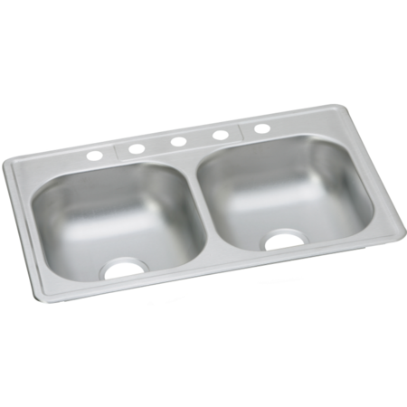 ELKAY Kitchen Sink, Top Mount, Stainless steel Finish D233215